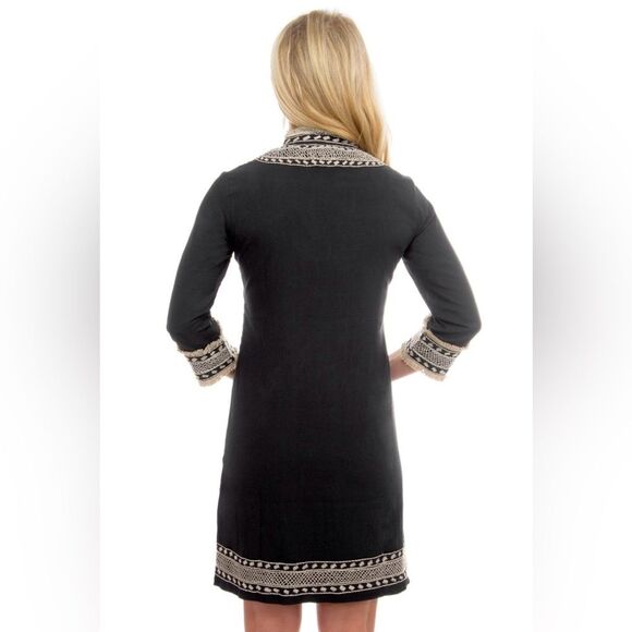 Gretchen Scott Cotton Embroidered Mini Dress in Fringe Binge Boho Size Medium - Picture 10 of 10